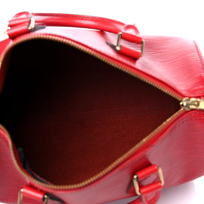Louis Vuitton Epi Speedy 25 Castillan Red 5 of 17