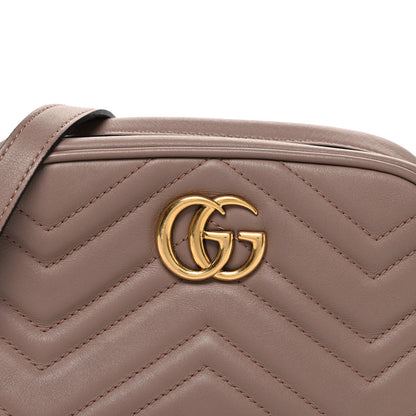 Gucci Calfskin Matelasse Mini GG Marmont Chain Shoulder Bag Porcelain Rose 8 of 10