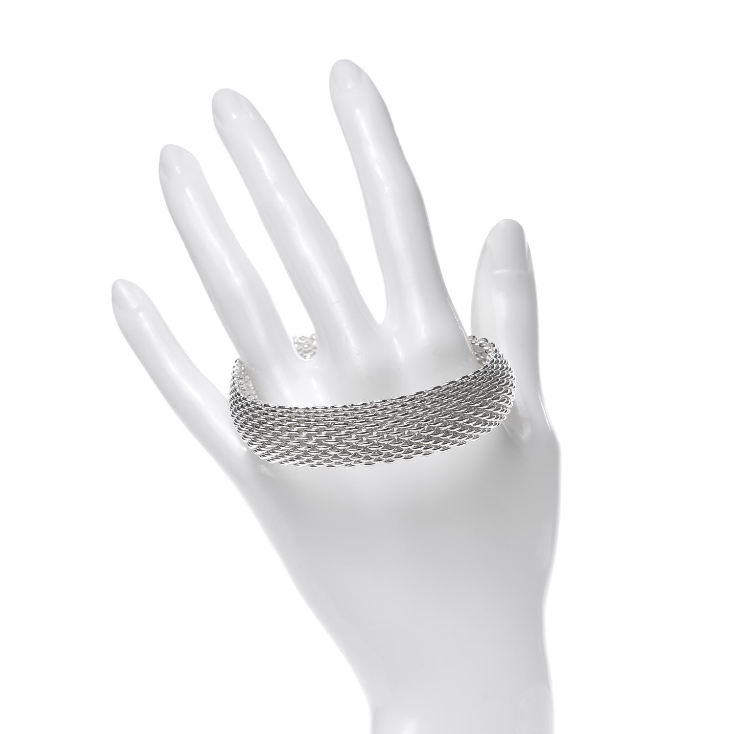 Tiffany Sterling Silver Somerset Mesh Bracelet 2 of 4