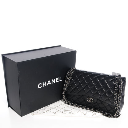 Chanel Lambskin Jumbo Double Flap Black 5 of 9