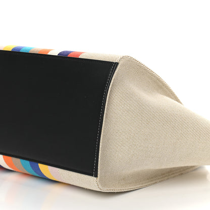 Celine Smooth Calfskin Striped Canvas Small Trapeze Multicolor 8 of 8
