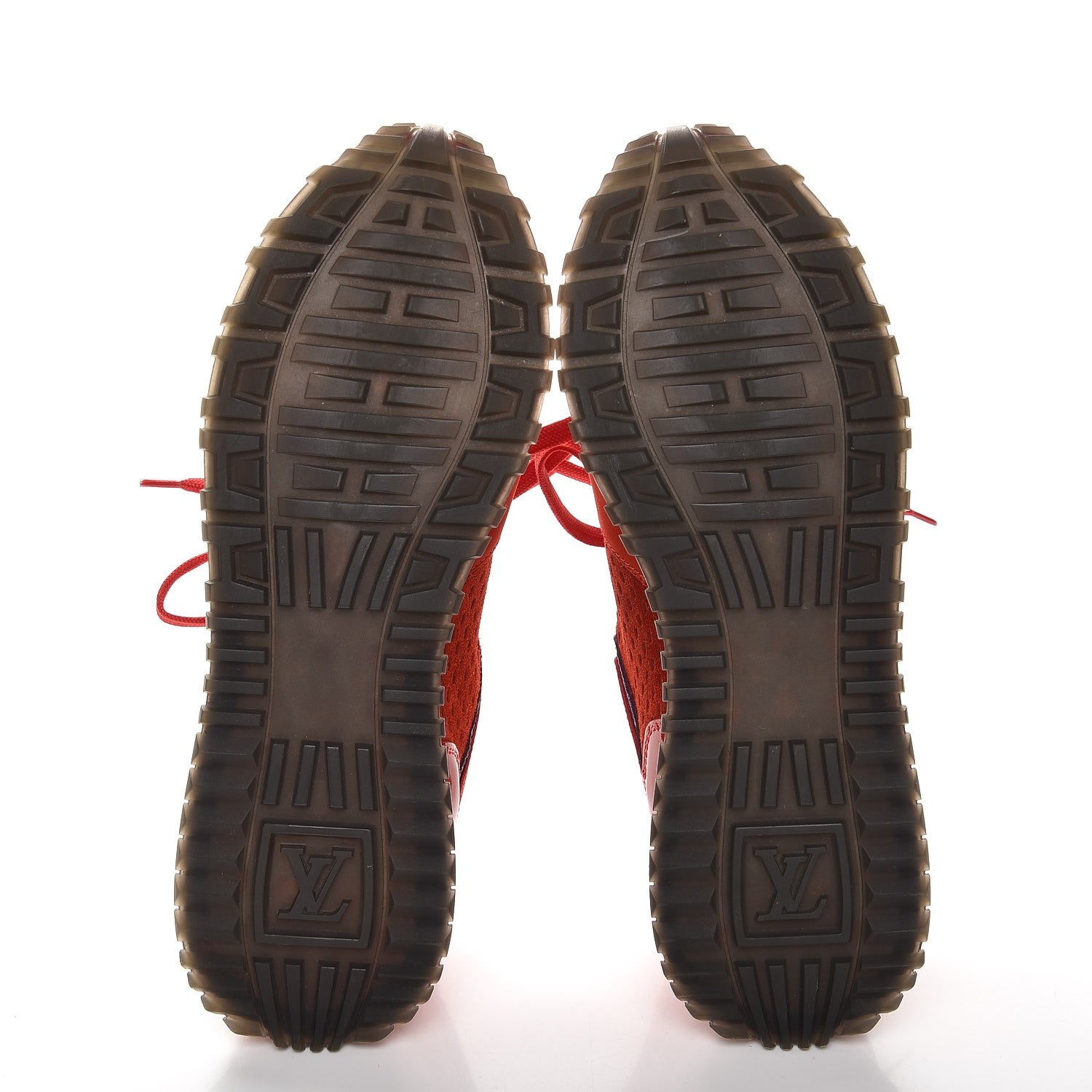 Louis Vuitton Nubuck Calfskin Perforated Run Away Sneakers 35.5 Rouge 5 of 11