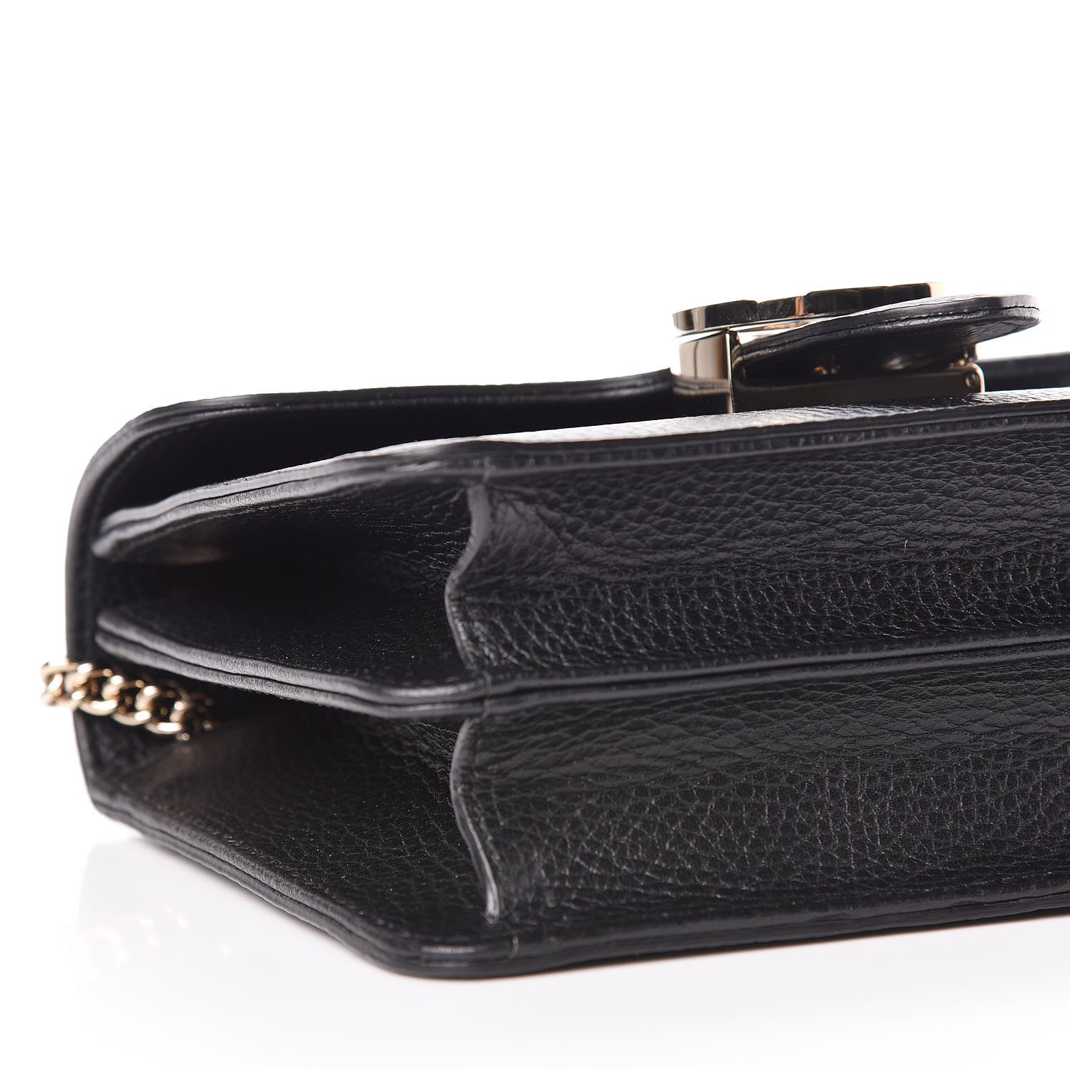 Gucci Dollar Calfskin Small Interlocking G Shoulder Bag Black 6 of 10