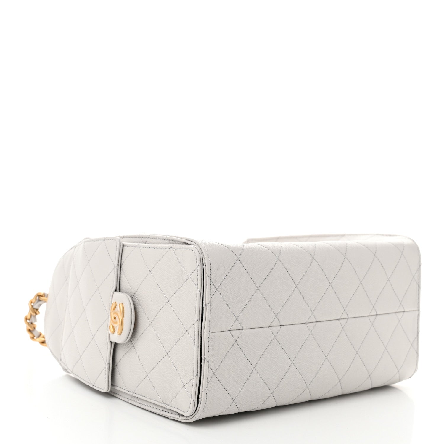 Chanel Caviar Quilted Small Chanel 25 Handbag Light Grey 3 of 10