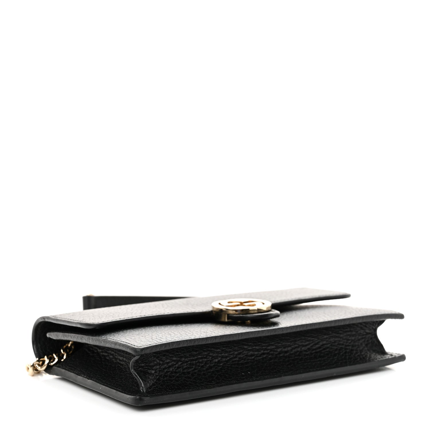 Gucci Dollar Calfskin Interlocking G Chain Wallet Black 4 of 10