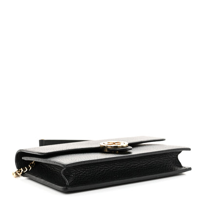 Gucci Dollar Calfskin Interlocking G Chain Wallet Black 4 of 10