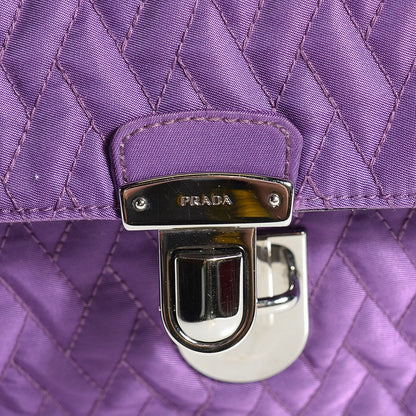Prada Nylon Tessuto Impuntu Quilted Flap Anemone 10 of 10
