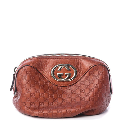 Gucci Metallic Microguccissima GG Cosmetic Case Burnt Orange 1 of 5