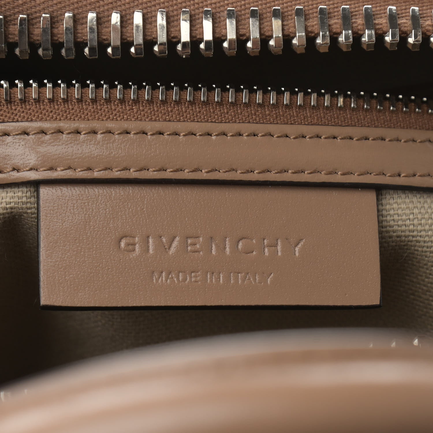 Givenchy Shiny Lord Calfskin Small Antigona Dark Beige 6 of 15