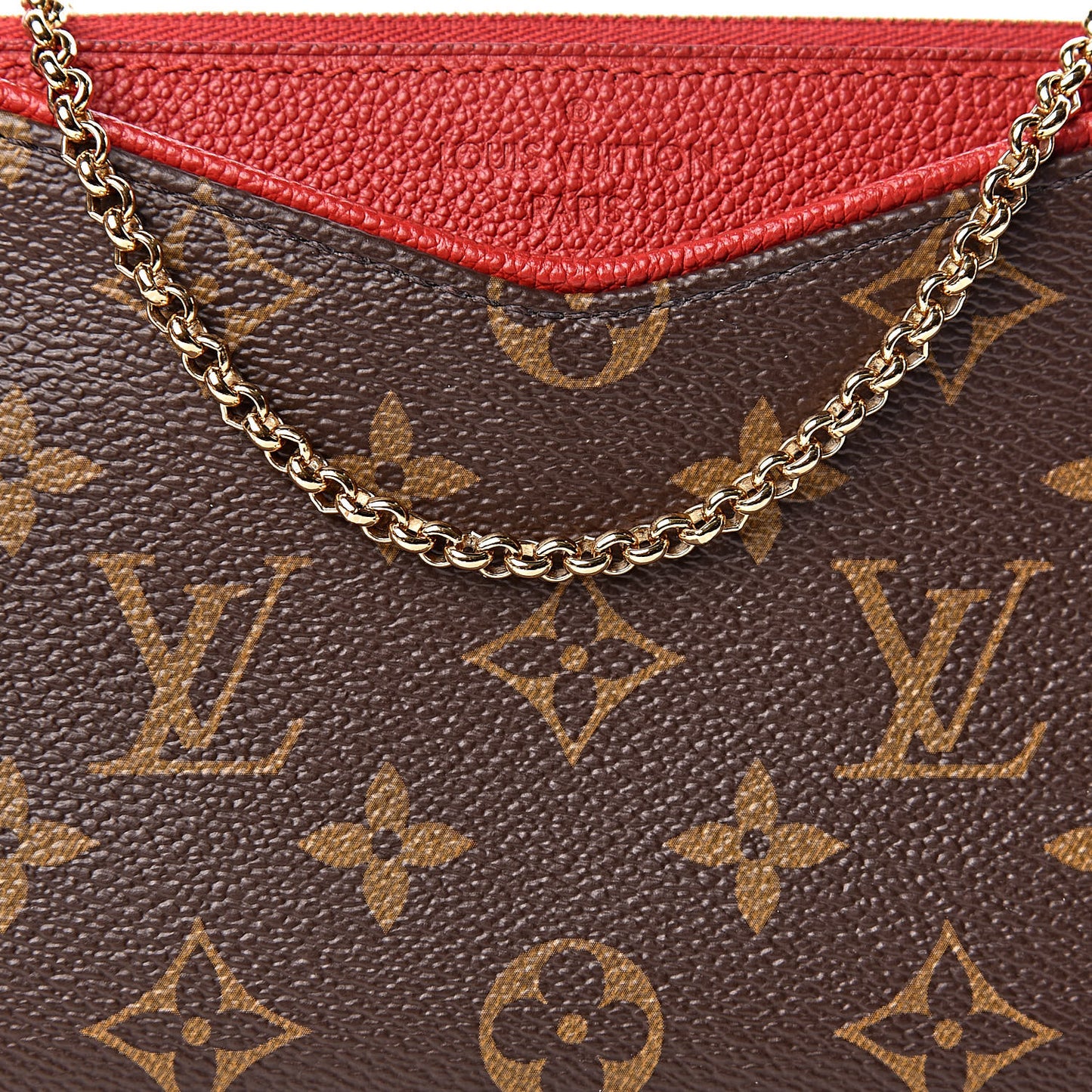Monogram Pallas Clutch Cherry