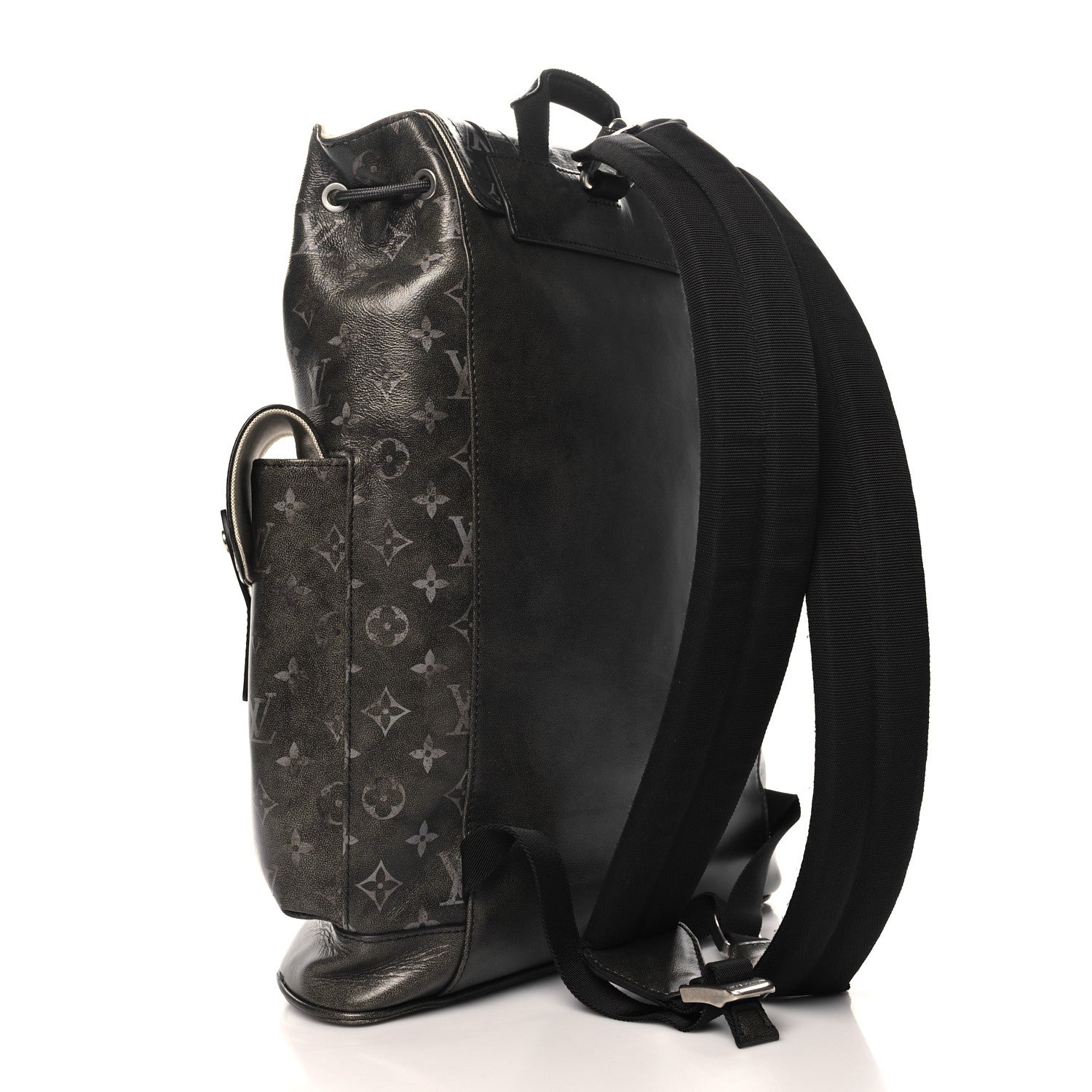 Louis Vuitton Brushed Monogram Eclipse Christopher MM Backpack Black 3 of 9