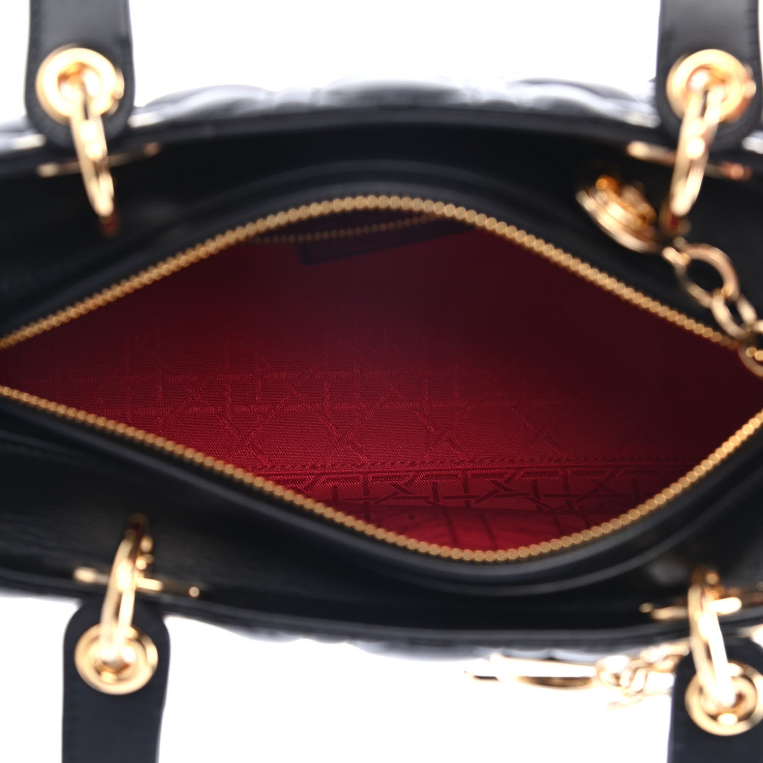 Christian Dior Lambskin Cannage Medium Lady Dior Black 4 of 4