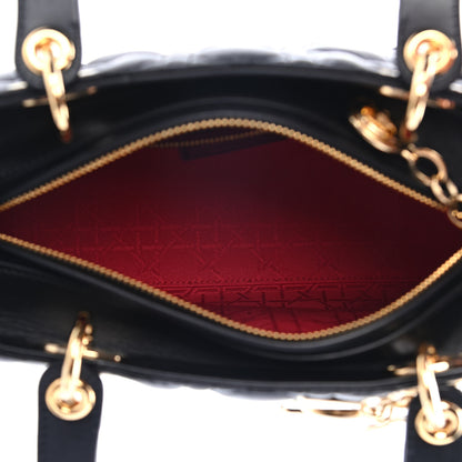 Christian Dior Lambskin Cannage Medium Lady Dior Black 4 of 4