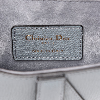 Christian Dior Grained Calfskin Mini Saddle Bag Sky Blue 5 of 8