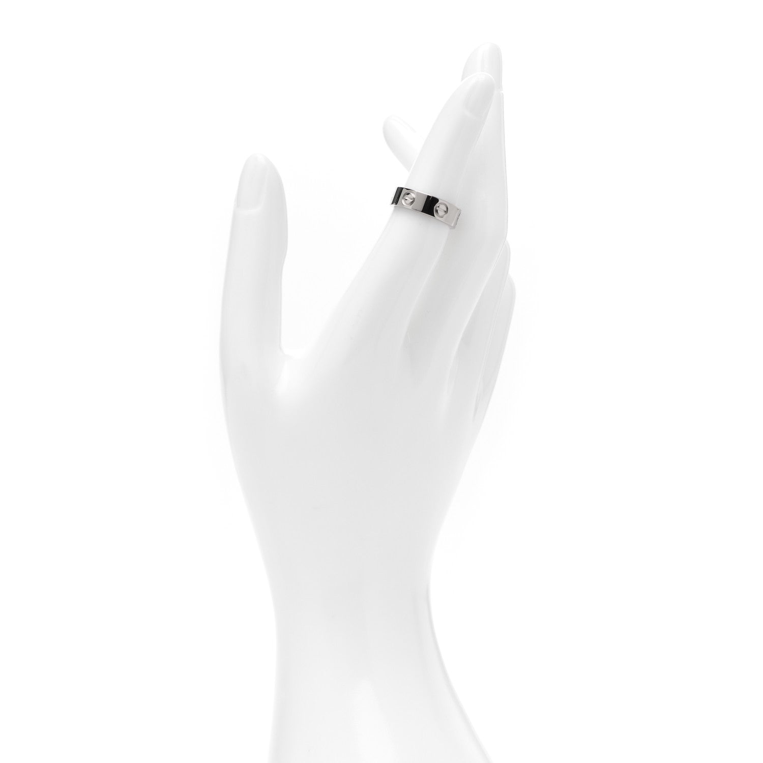 Cartier 18K White Gold 5.5mm LOVE Ring 49 4.75 2 of 4