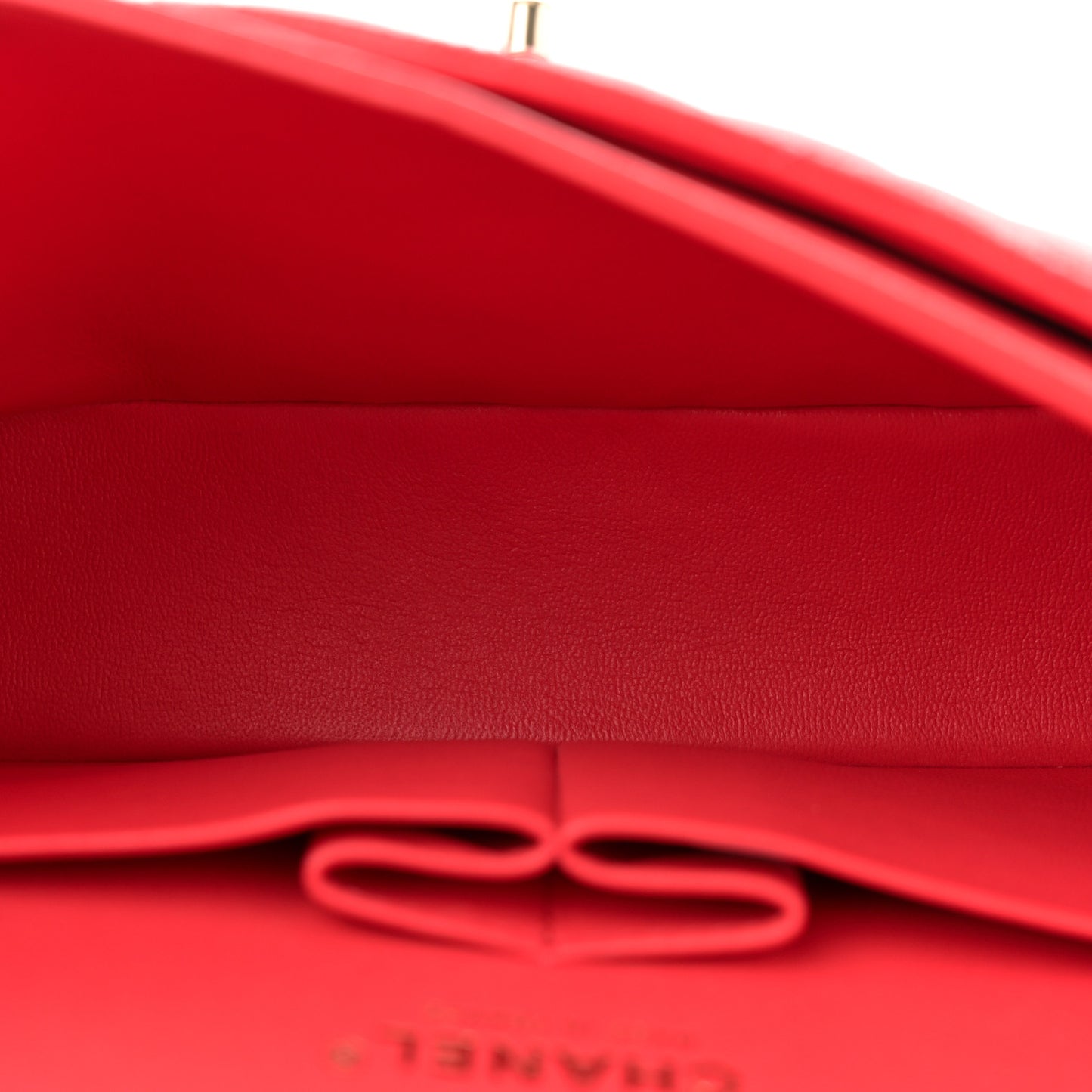 Caviar Quilted Small Double Flap Red