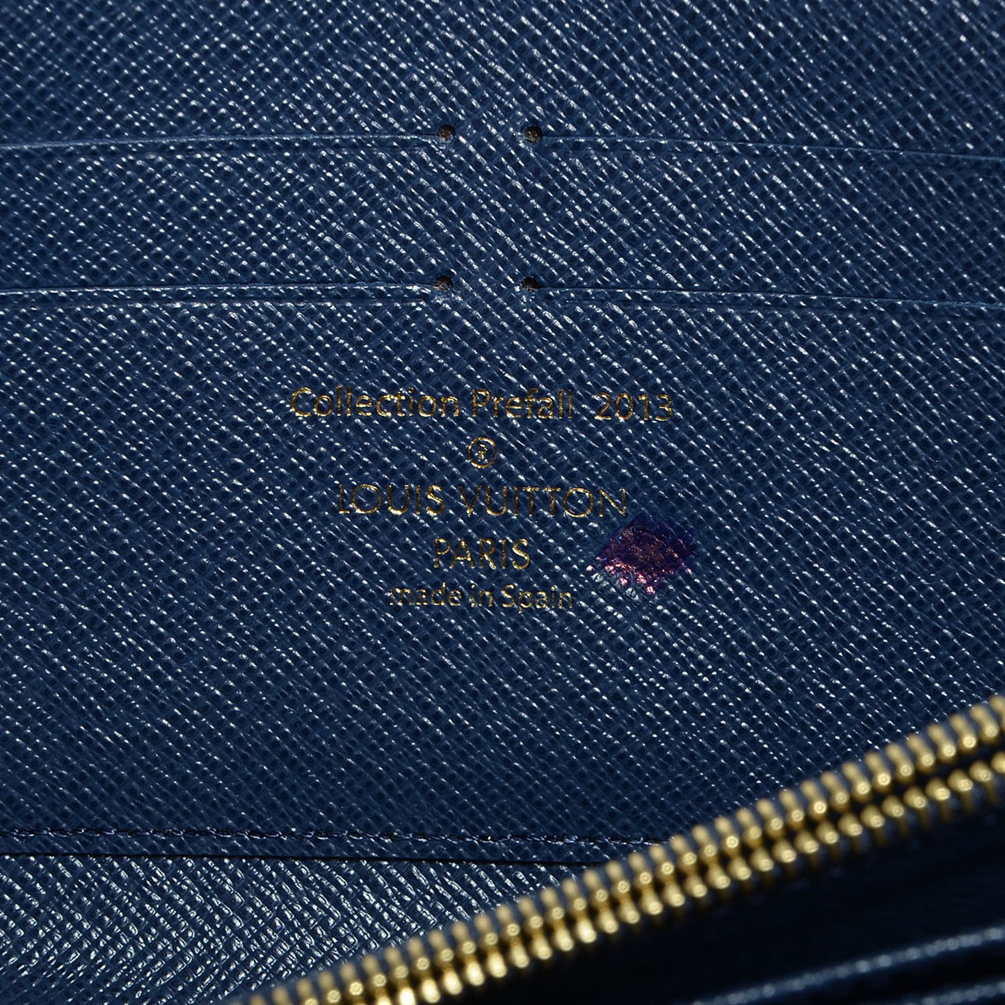 Damier Paillettes Zippy Wallet Blue