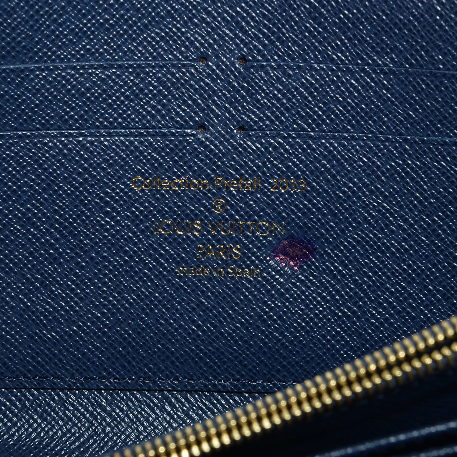 Louis Vuitton Damier Paillettes Zippy Wallet Blue 6 of 7