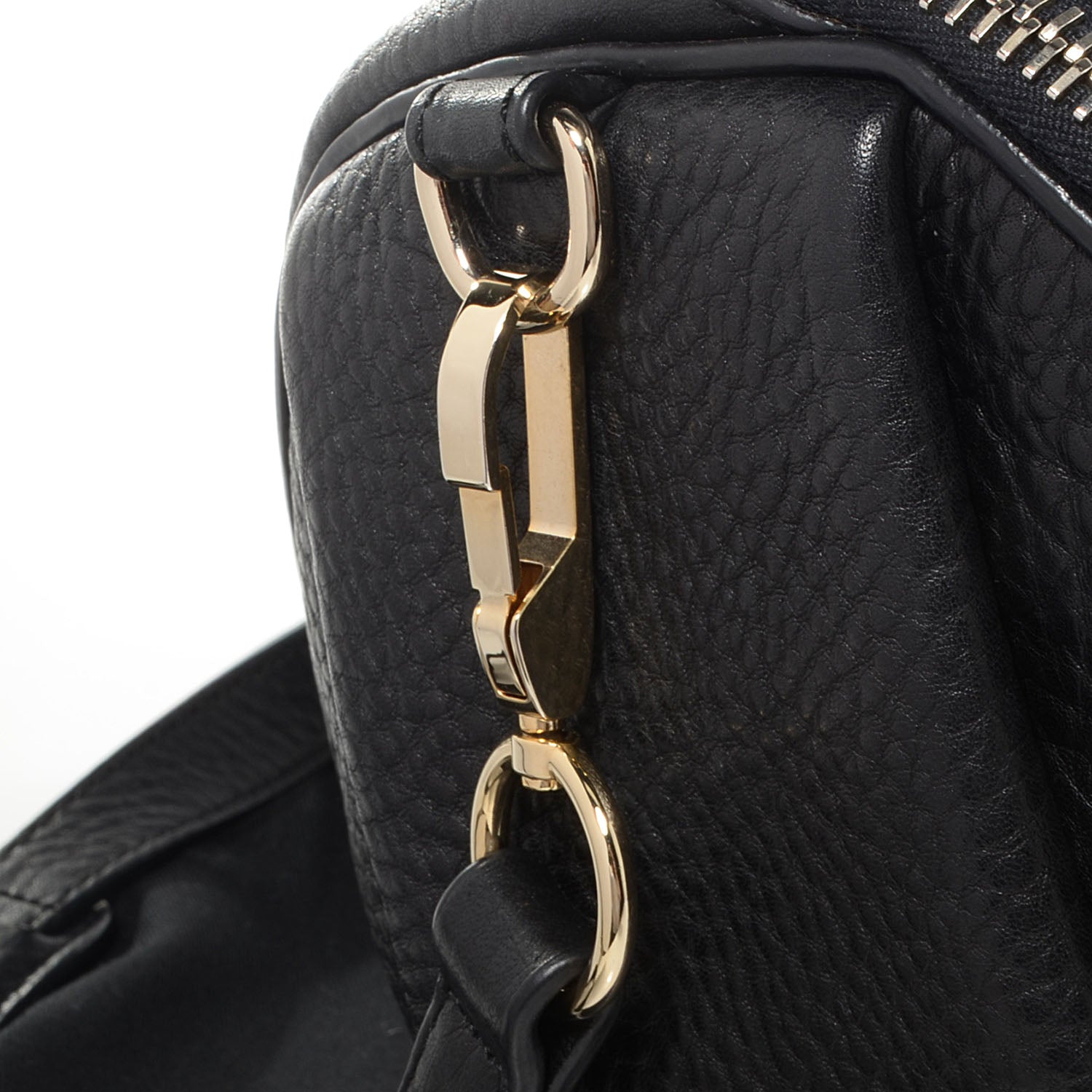 Alexander Wang Pebbled Leather Rockie Black w Pale Gold Hardware 9 of 9