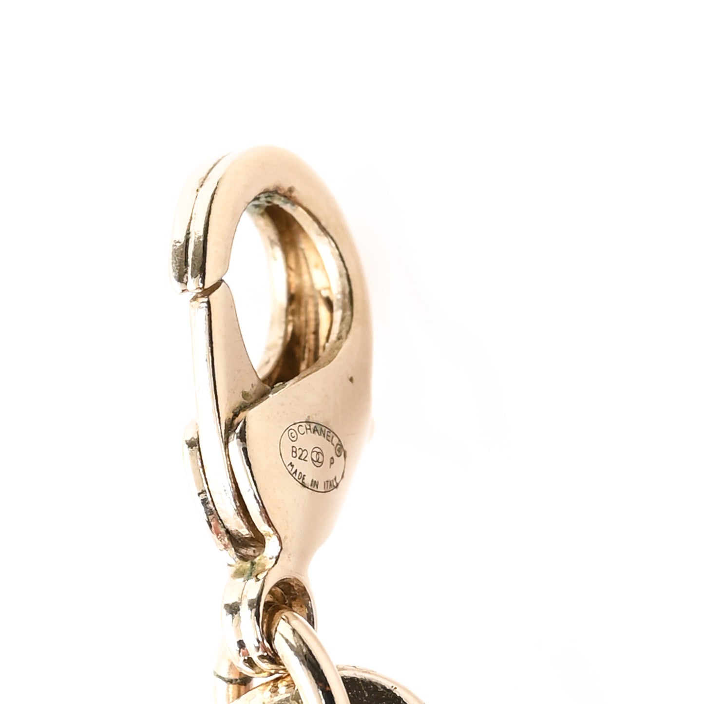 Metal Lambskin CC Choker Necklace Black Gold