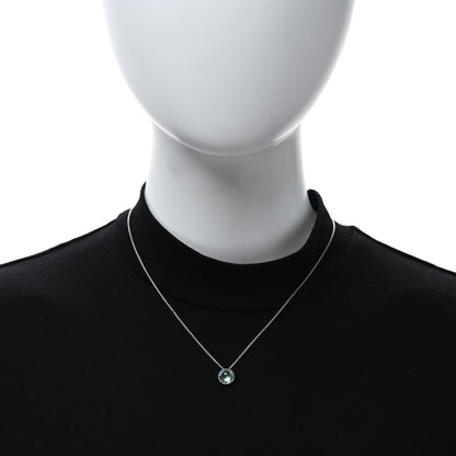 David Yurman Sterling Silver Blue Topaz 8mm Chatelaine Pendant Necklace 3 of 4