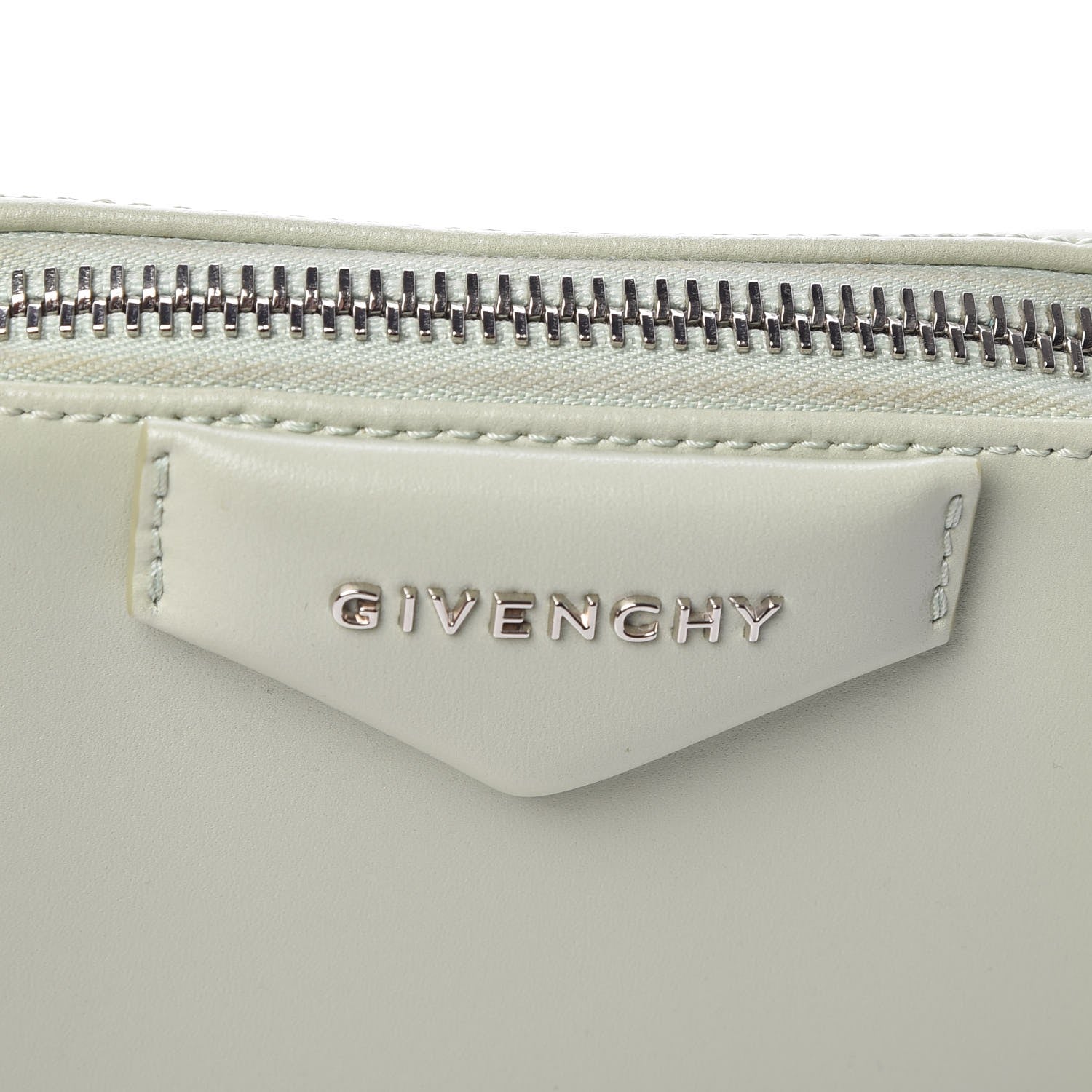 Givenchy Shiny Lord Calfskin Antigona Wristlet Aqua Green 7 of 21