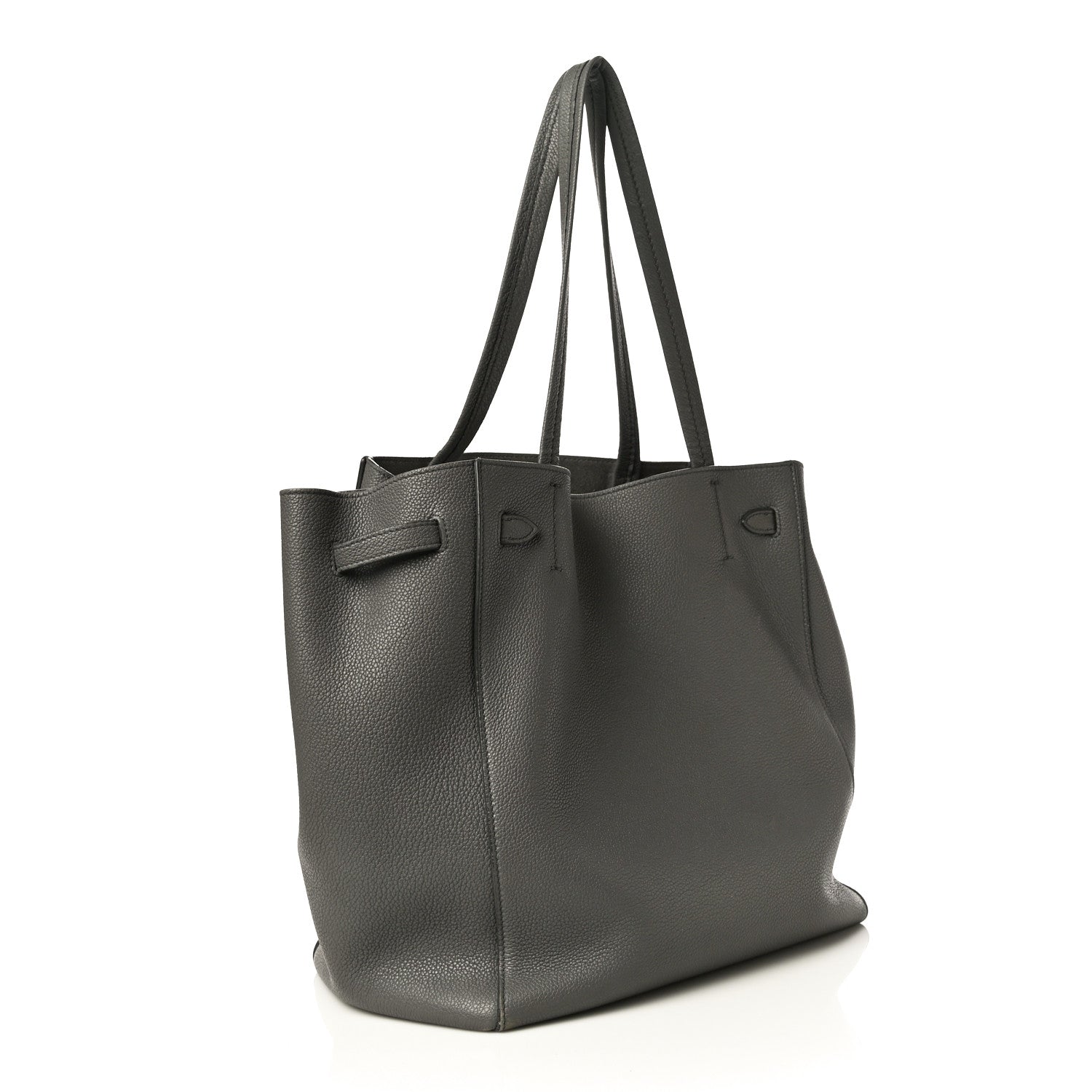 Celine Soft Grained Calfskin Small Belt Cabas Phantom Grey 3 of 15
