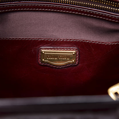 Miu Miu Vitello Shine Tote Amaranto 7 of 8