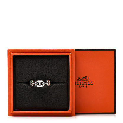 Hermes Sterling Silver PM Chaine d'Ancre Enchainee Band Ring 51 5.75 9 of 9