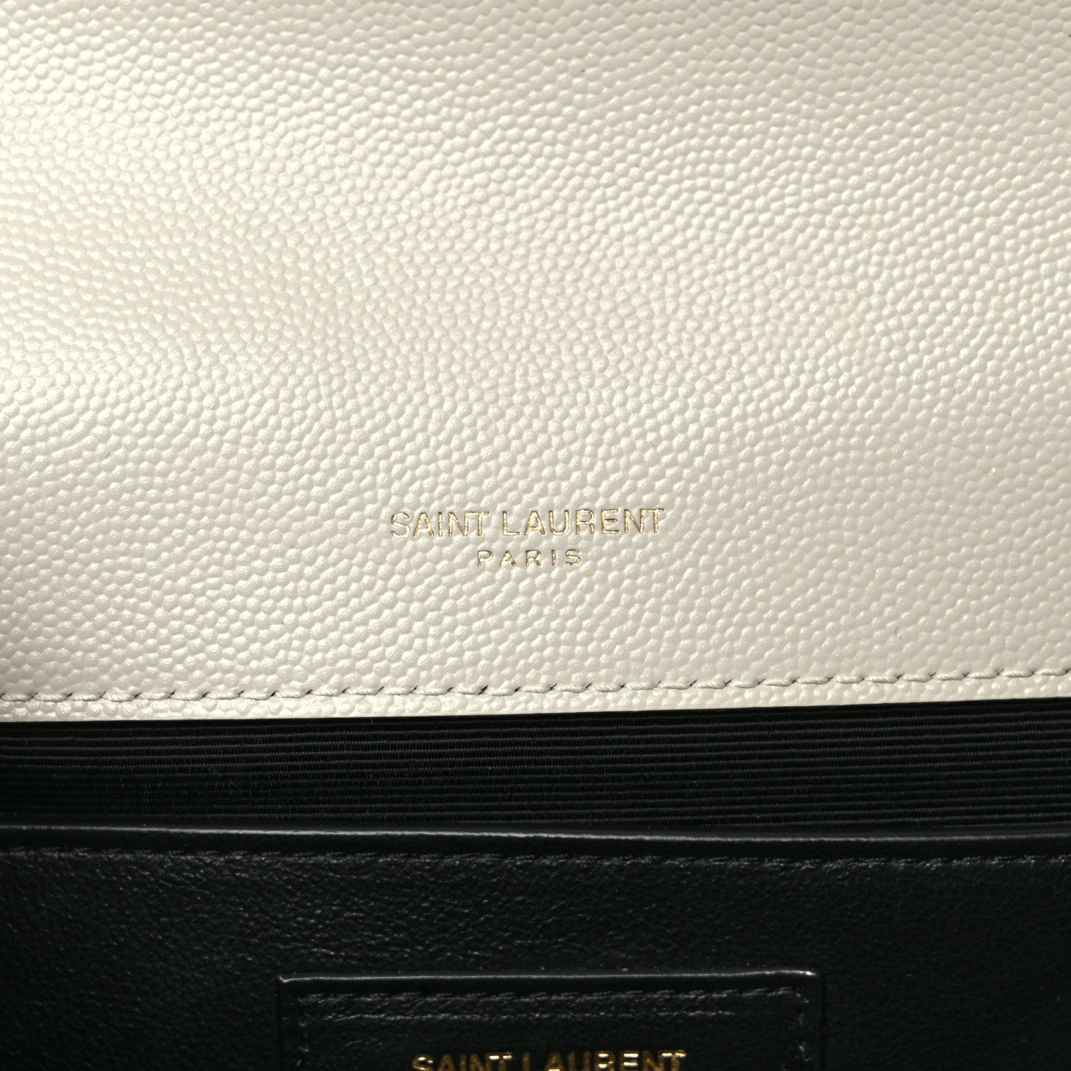 Saint Laurent Grain De Poudre Textured Mixed Matelasse Triquilt Medium Monogram Satchel Crema Soft 7 of 10