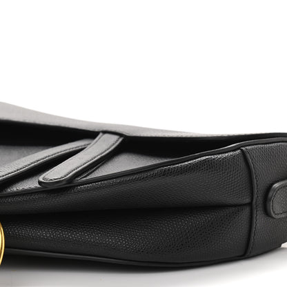 Christian Dior Grained Calfskin Saddle Bag Black 9 of 11