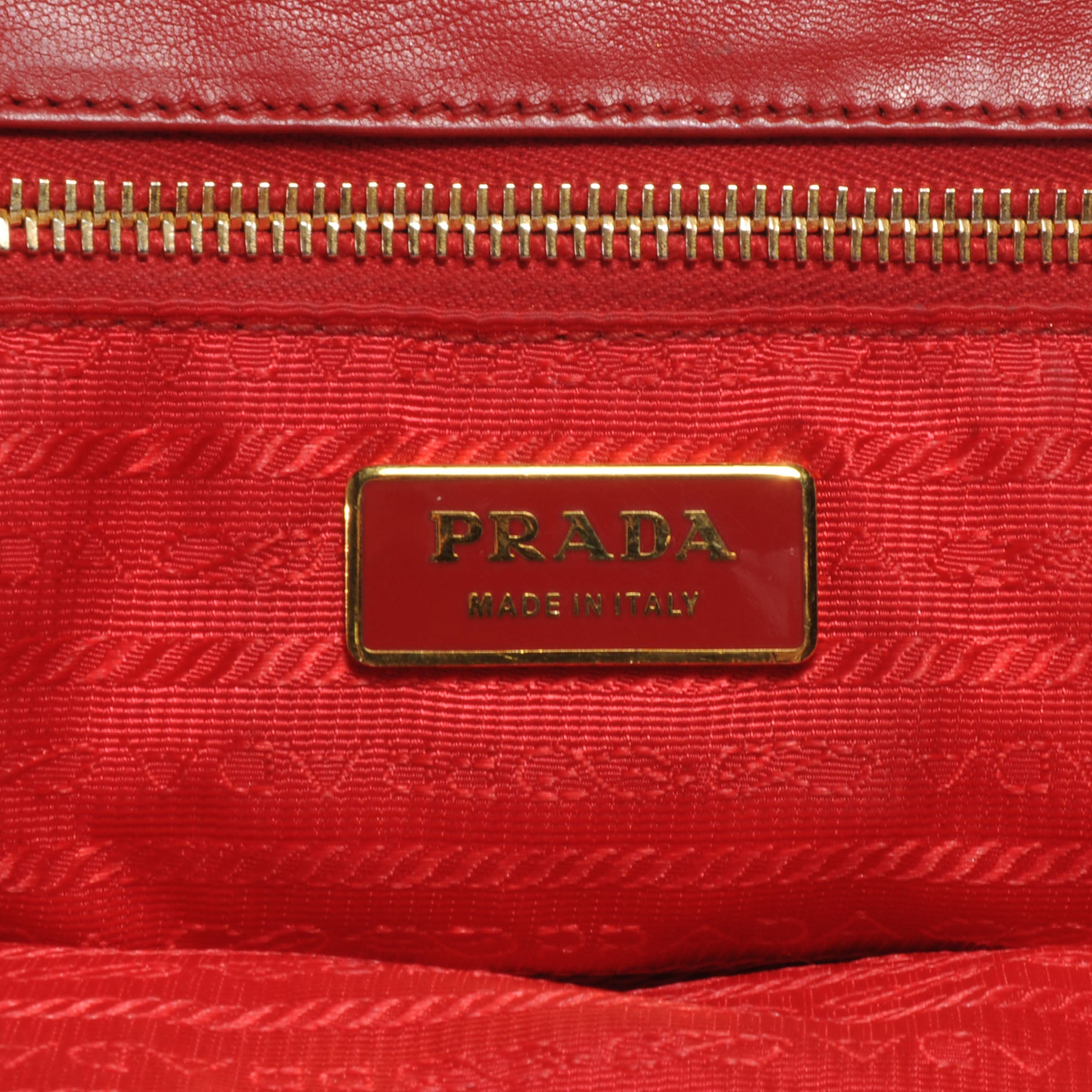 Prada Nappa Gaufre Frame Tote Fuoco 6 of 8