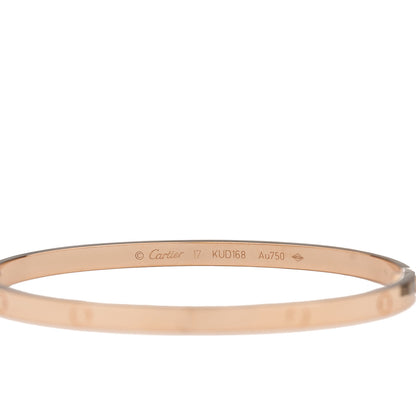 Cartier 18K Pink Gold Small LOVE Bracelet 17 3 of 5
