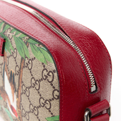 Gucci GG Supreme Monogram Tian Web Camera Bag Beige Multicolor Red 13 of 15