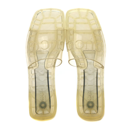 Gucci Rubber Gucci Logo Womens Platform 20/60mm Slide Sandals 39 Transparent 2 of 8