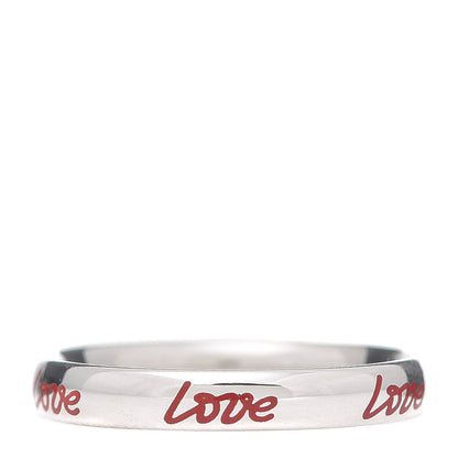Tiffany Sterling Silver Enamel Paloma Picasso Love Band Ring Red 52 6 1 of 4