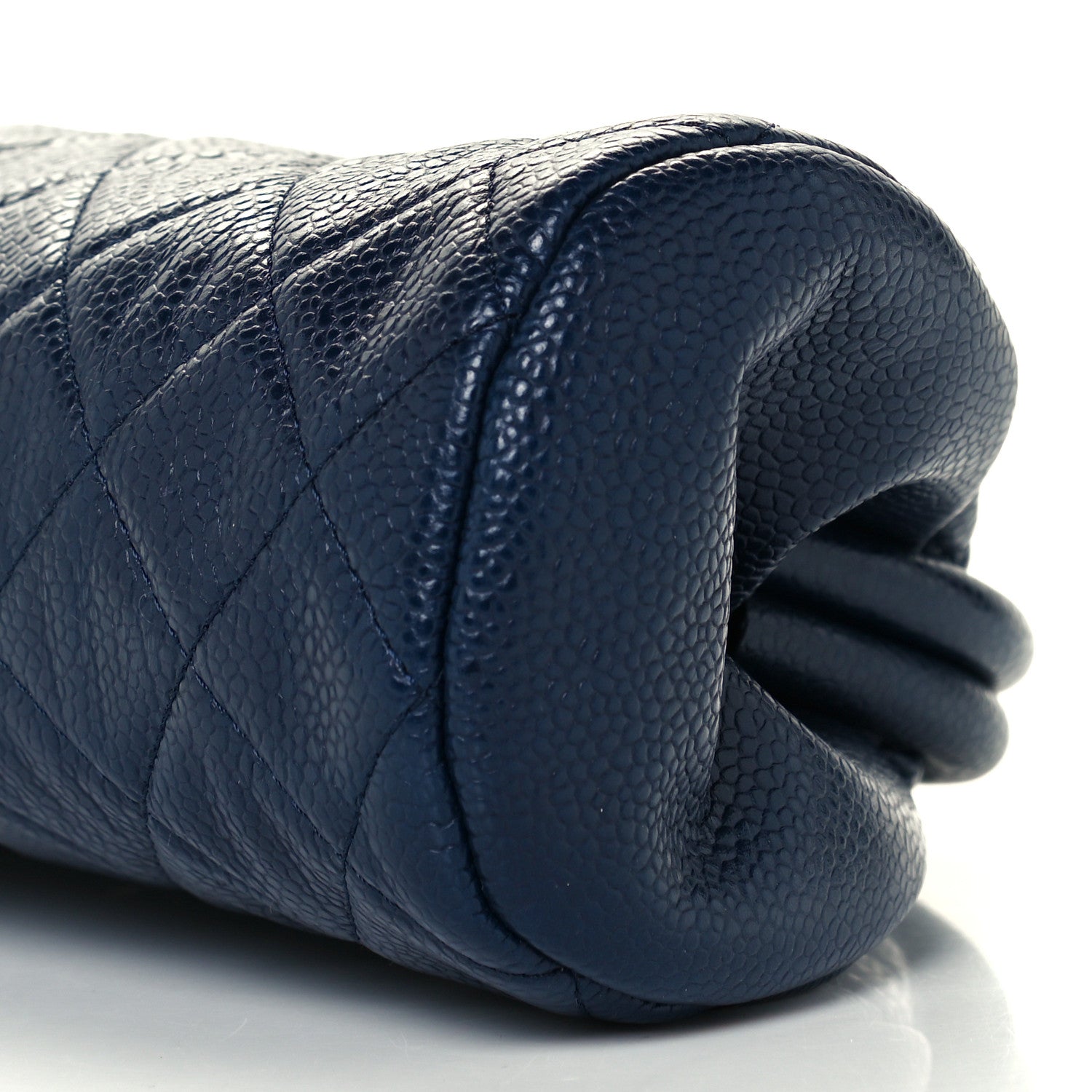 Chanel Caviar Quilted Timeless Clutch Dark Blue 10 of 11