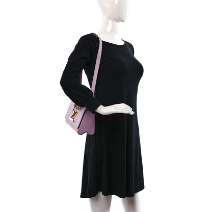 Louis Vuitton Epi Twist Monogram Flower Chain Shoulder Bag MM Wisteria Pink Purple 2 of 11