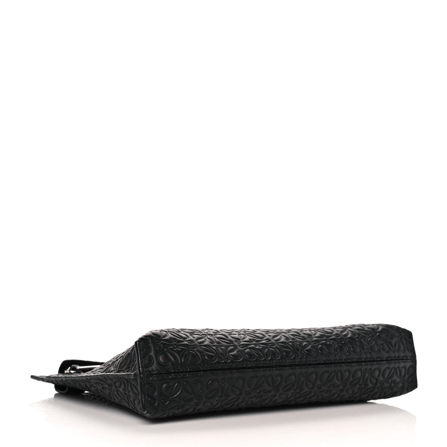 Loewe Calfskin Embossed Medium Repeat T Pouch Black 8 of 17