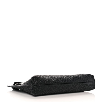 Loewe Calfskin Embossed Medium Repeat T Pouch Black 8 of 17