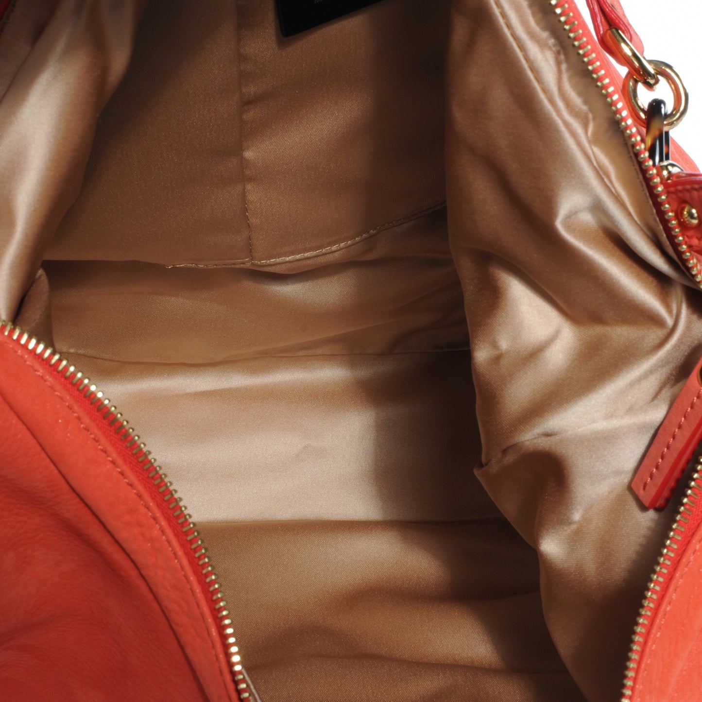 Metallic Calfskin Forever Hobo Coral