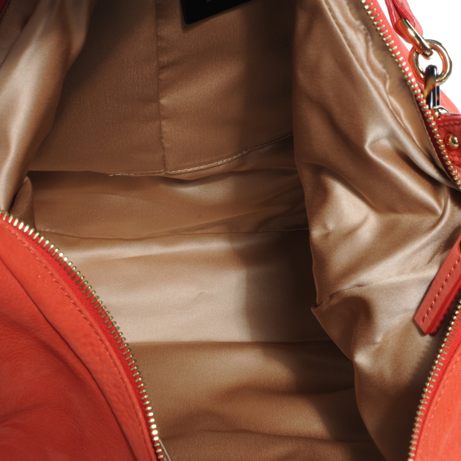 Fendi Metallic Calfskin Forever Hobo Coral 5 of 9