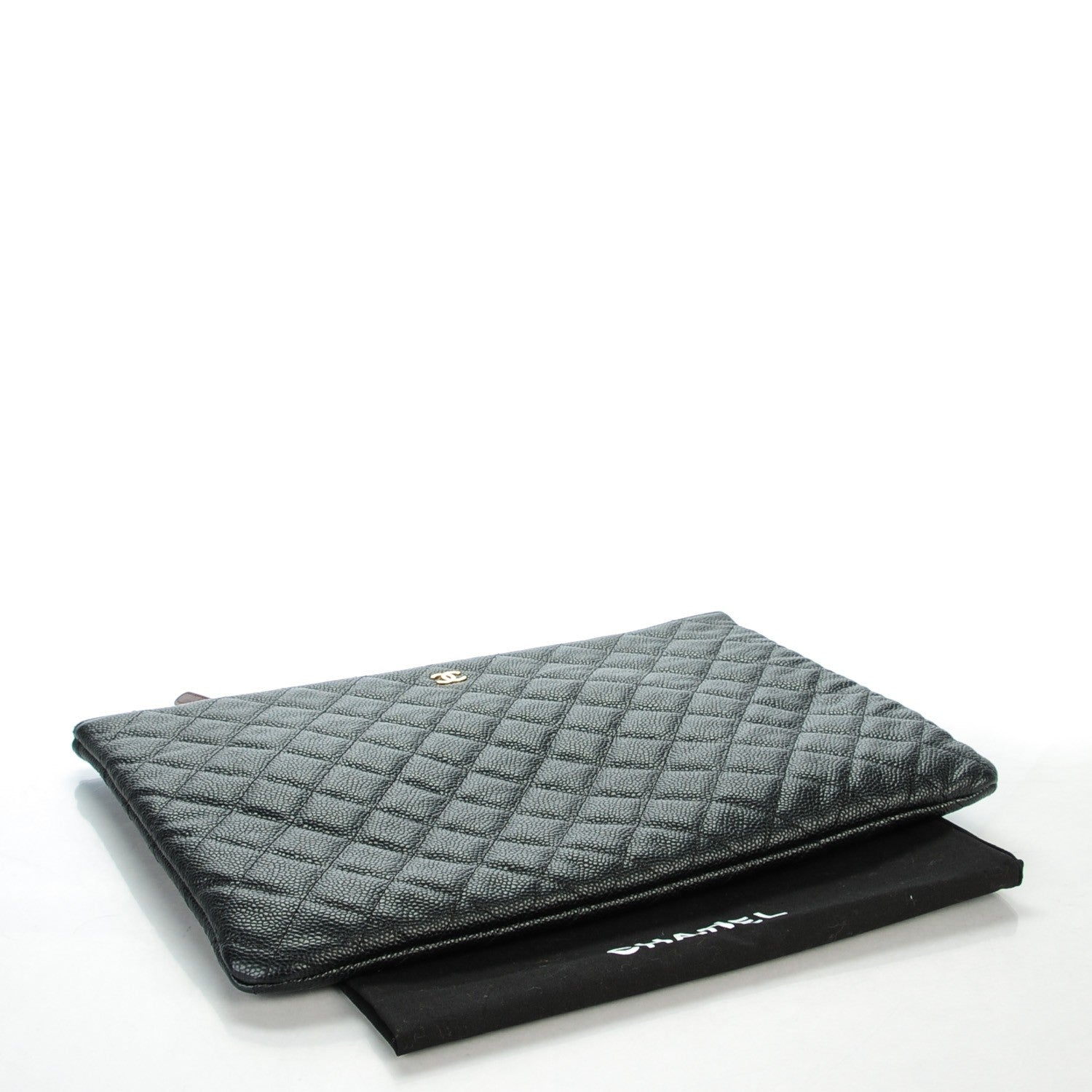 Chanel Caviar Quilted Large Cosmetic Case Black 4 of 7