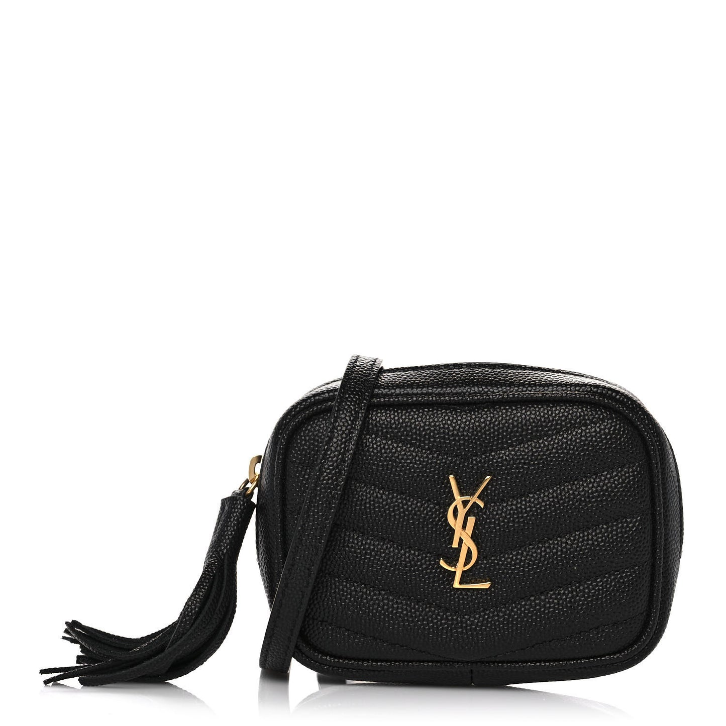 Grain De Poudre Matelasse Monogram Baby Lou Camera Bag Black