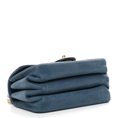 Chanel Glazed Calfskin Quilted Mini Straight Lined Flap Blue 3 of 10