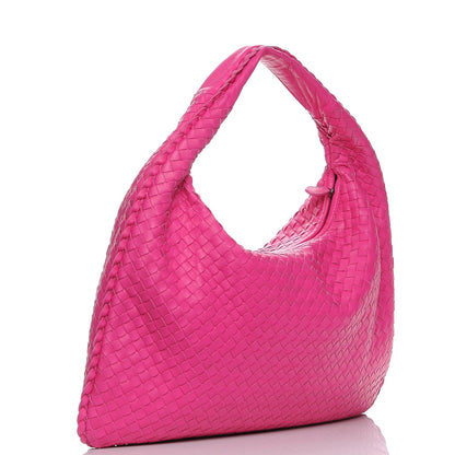 Bottega Veneta Nappa Intrecciato Large Veneta Hobo Fuchsia 3 of 9