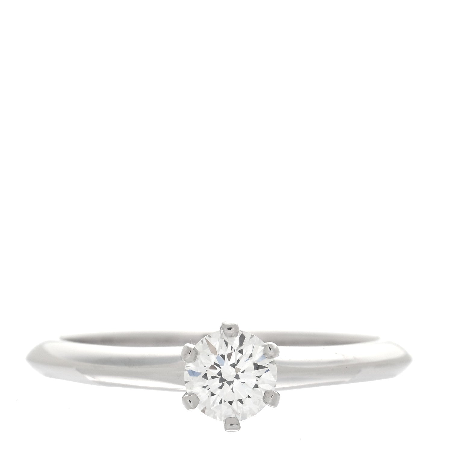 Tiffany Platinum Diamond .36ct Solitaire Engagement Ring 50 5.5 1 of 5