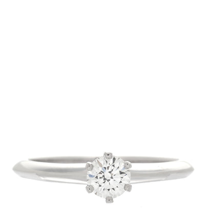 Tiffany Platinum Diamond .36ct Solitaire Engagement Ring 50 5.5 1 of 5