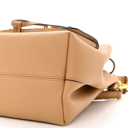 Louis Vuitton Calfskin Lockme Bucket MM Arizona Beige 9 of 10