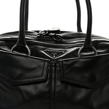Prada Nappa Pocket Shoulder Bag Black 6 of 9